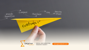 Customer journey dari awareness ke loyalitas dengan empat layer pengukuran.