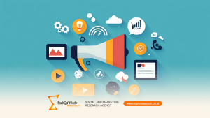 Dashboard strategi brand health tracking dengan indikator awareness, consideration, dan brand perception.