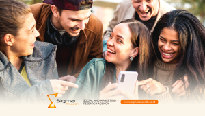 Ilustrasi generasi Z dan generasi Alpha dengan pola pikir digital