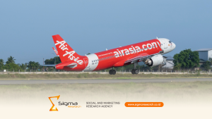 Pesawat low-cost carrier Airasia di bandara Vietnam sebelum kesulitan dan gagal