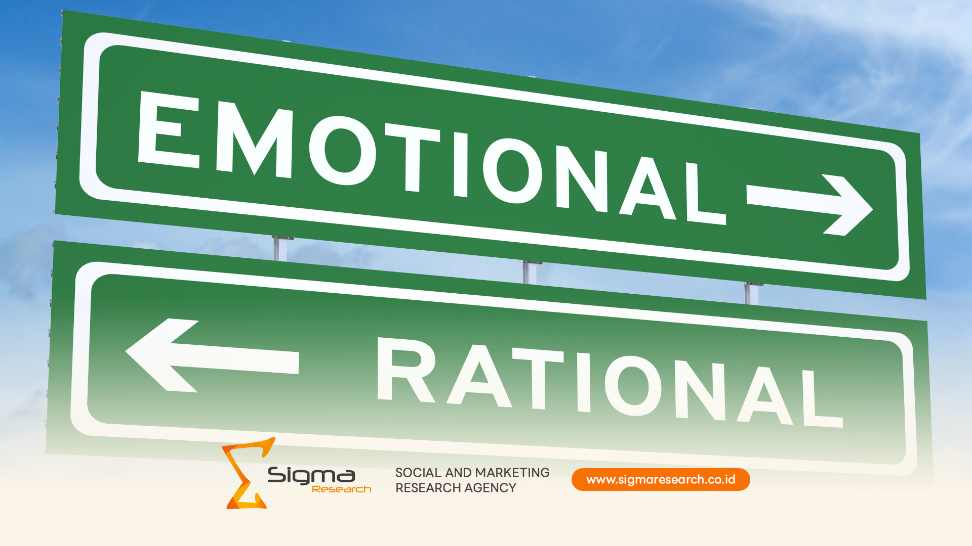 Visualisasi emotional vs rational drivers yang memengaruhi keputusan konsumen modern